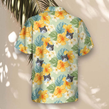 Tropical Hibiscus Vibes custom Hawaiian shirt with photos, example 3