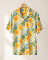 Tropical Hibiscus Vibes Hawaiian shirt print before personalizing