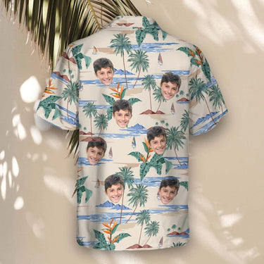 Tropical Island Paradise custom Hawaiian shirt with photos, example 1