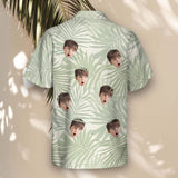 Tropical Leaf Dreams custom Hawaiian shirt with photos, example 1