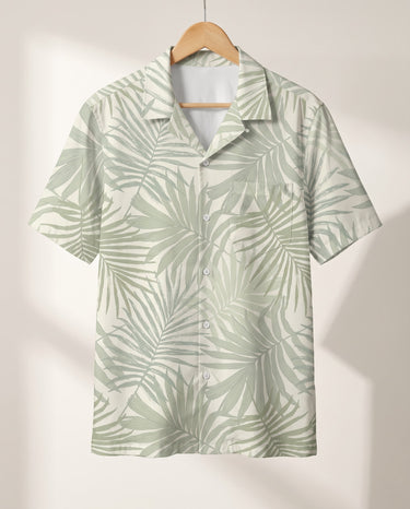 Tropical Leaf Dreams Hawaiian shirt print before personalizing