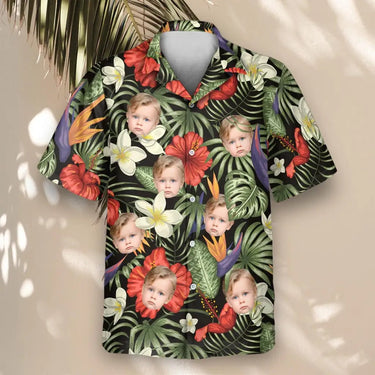 Tropical Oasis custom Hawaiian shirt with photos, example 2