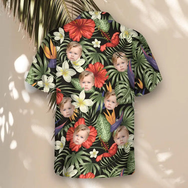 Tropical Oasis custom Hawaiian shirt with photos, example 3