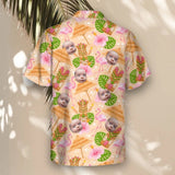 Tropical Tiki Grill Fest custom Hawaiian shirt with photos, example 1