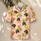 Tropical Tiki Grill Fest custom Hawaiian shirt with photos, example 2