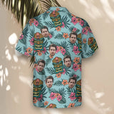 Tropical Tiki Mask custom Hawaiian shirt with photos, example 1