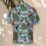 Tropical Tiki Mask custom Hawaiian shirt with photos, example 3