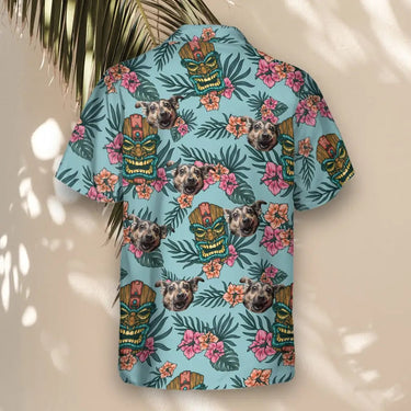 Tropical Tiki Mask custom Hawaiian shirt with photos, example 3