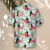 Tropical Toucan custom Hawaiian shirt with photos, example 1