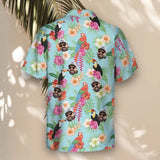 Tropical Toucan Macaw Paradise custom Hawaiian shirt with photos, example 1