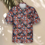 Uncle Sam Celebration custom Hawaiian shirt with photos, example 2