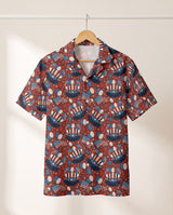 Uncle Sam Celebration Hawaiian shirt print before personalizing