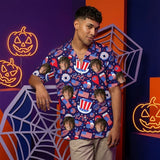 Uncle Sam USA Party custom Hawaiian shirt with photos, example 2