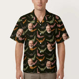 Vampire Night Bat Halloween custom Hawaiian shirt with photos, example 1