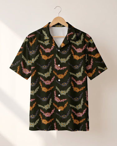Vampire Night Bat Halloween Hawaiian shirt print before personalizing