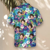 Vibrant Hibiscus custom Hawaiian shirt with photos, example 1