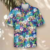 Vibrant Hibiscus custom Hawaiian shirt with photos, example 2