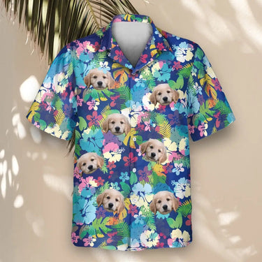 Vibrant Hibiscus custom Hawaiian shirt with photos, example 2