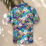 Vibrant Hibiscus custom Hawaiian shirt with photos, example 3