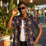 Vintage Black Cat Halloween custom Hawaiian shirt with photos, example 2