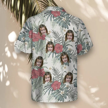 Vintage Floral Paradise custom Hawaiian shirt with photos, example 1