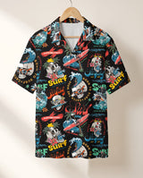 Vintage Skull Surf Hawaiian shirt print before personalizing