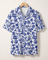 Weathered Tropic Hibiscus Hawaiian shirt print before personalizing