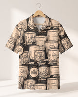 Whiskey Booze Hawaiian shirt print before personalizing