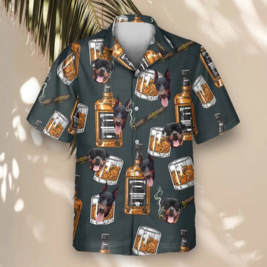 Whiskey Cigar custom Hawaiian shirt with photos, example 2