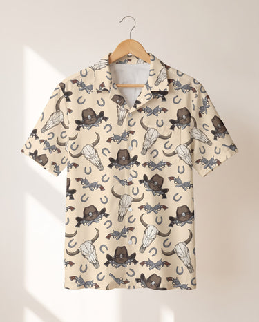 Wild West Justice Hawaiian shirt print before personalizing