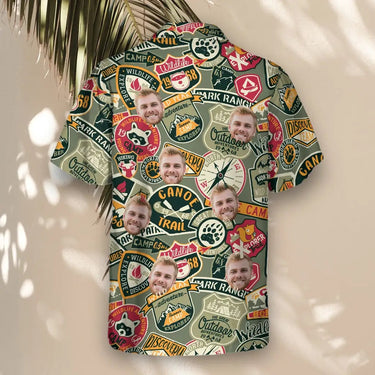 Wilderness Adventure custom Hawaiian shirt with photos, example 1