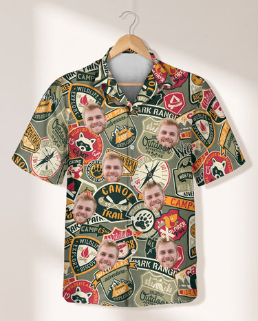 Wilderness Adventure personalized Hawaiian shirt printed with customer faces