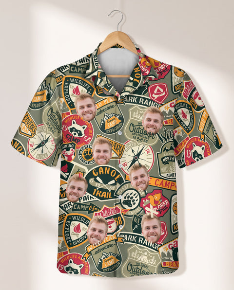 Wilderness Adventure personalized Hawaiian shirt printed with customer faces
