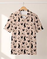 Witchy Black Cat Halloween Hawaiian shirt print before personalizing