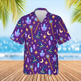 Wizard Hat Fantasy RPG Hawaiian Shirt print before personalizing, front view